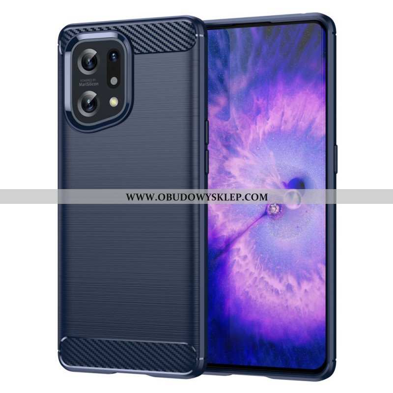 Etui do Oppo Find X5 Szczotkowane Włókno Węglowe
