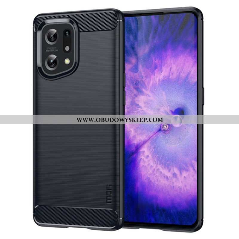 Etui do Oppo Find X5 Szczotkowane Włókno Węglowe Mofi