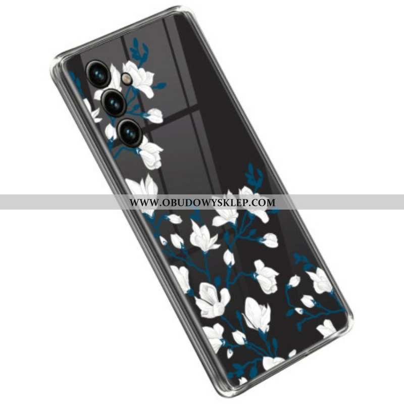 Etui do Samsung Galaxy A14 / A14 5G Bezszwowi Biali Kwiaty