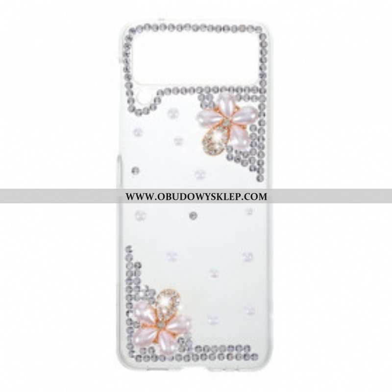Etui do Samsung Galaxy Z Flip 3 5G Etui Folio Kamienie Szlachetne