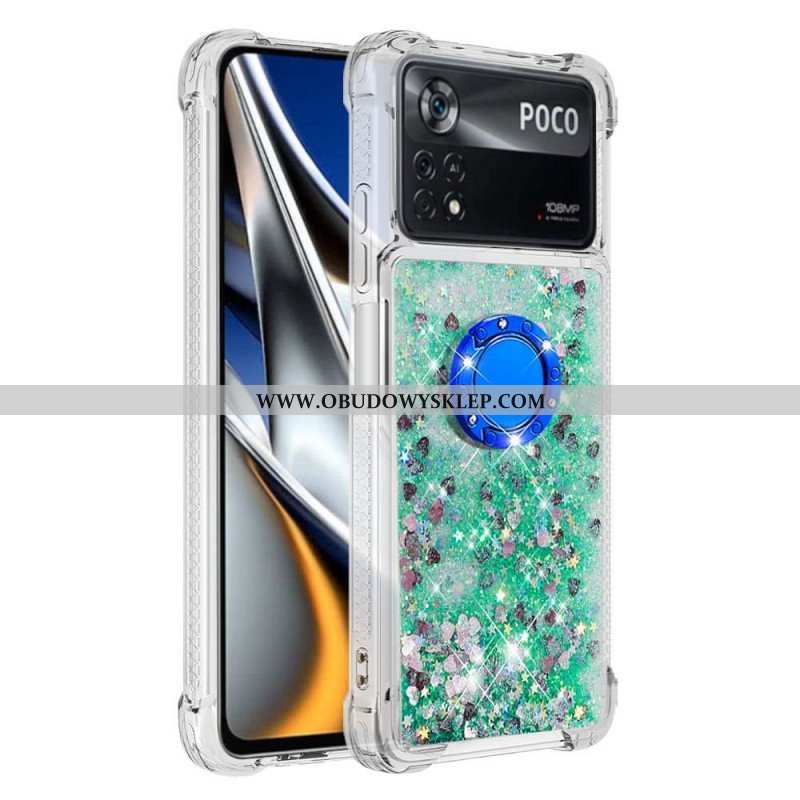 Futerały do Poco X4 Pro 5G Cekiny Z Podparciem Pierścienia