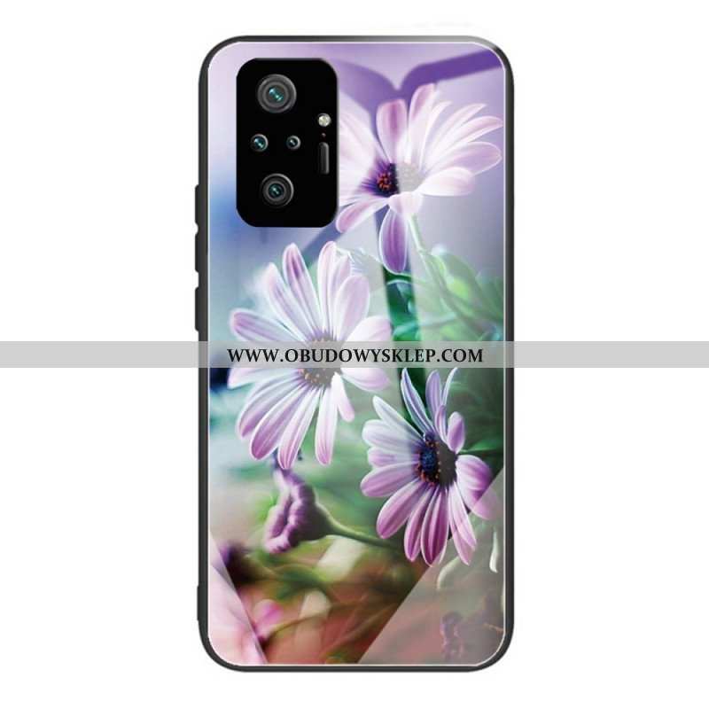 Futerały do Xiaomi Redmi Note 10 Pro Realistyczne Kwiaty Ze Szkła Hartowanego