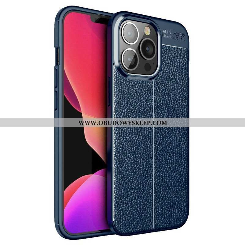 Futerały do iPhone 13 Pro Efekt Skóry Liczi Z Podwójną Linią