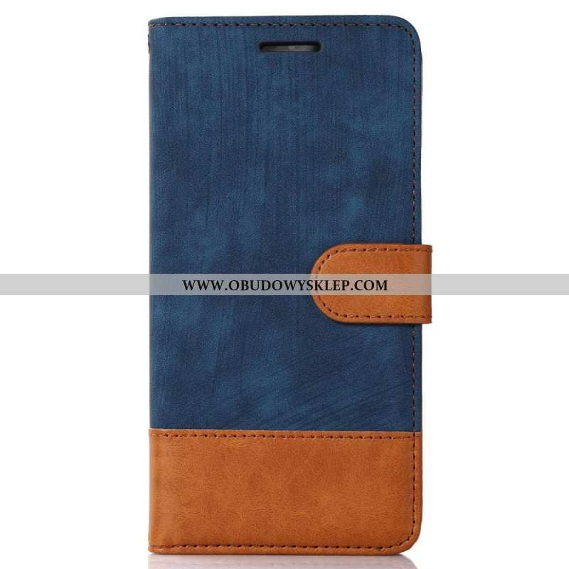 Skórzany Futerał do Samsung Galaxy S23 5G Dwukolorowy W Dotyku
