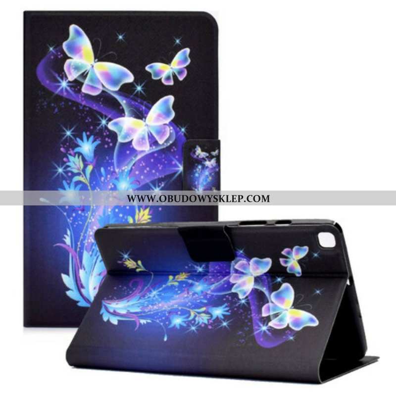 Skórzany Futerał do Samsung Galaxy Tab A7 Lite Motyle W Locie