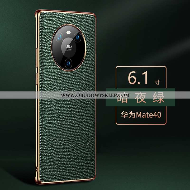 Etui Huawei Mate 40 Luksusowy Futerał Purpurowy, Huawei Mate 40 Prawdziwa Skóra Fioletowy