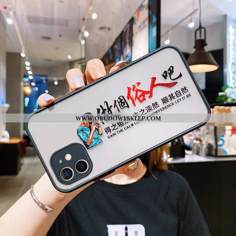 Etui iPhone 12 Ochraniacz Zakochani Niebieski, Futerał iPhone 12 Przezroczysty Anti-fall Niebieska