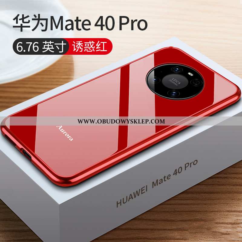 Pokrowce Huawei Mate 40 Pro Cienkie Nowy Ochraniacz, Obudowa Huawei Mate 40 Pro Metal Szkło Niebiesk