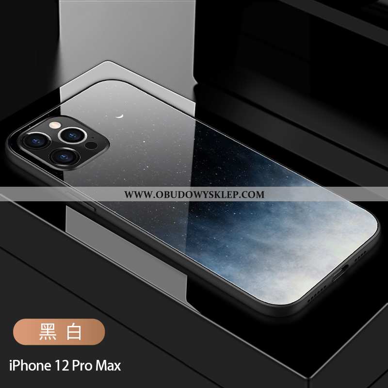 Pokrowce iPhone 12 Pro Max Trendy Szkło Telefon Komórkowy, Obudowa iPhone 12 Pro Max Silikonowe Kwad