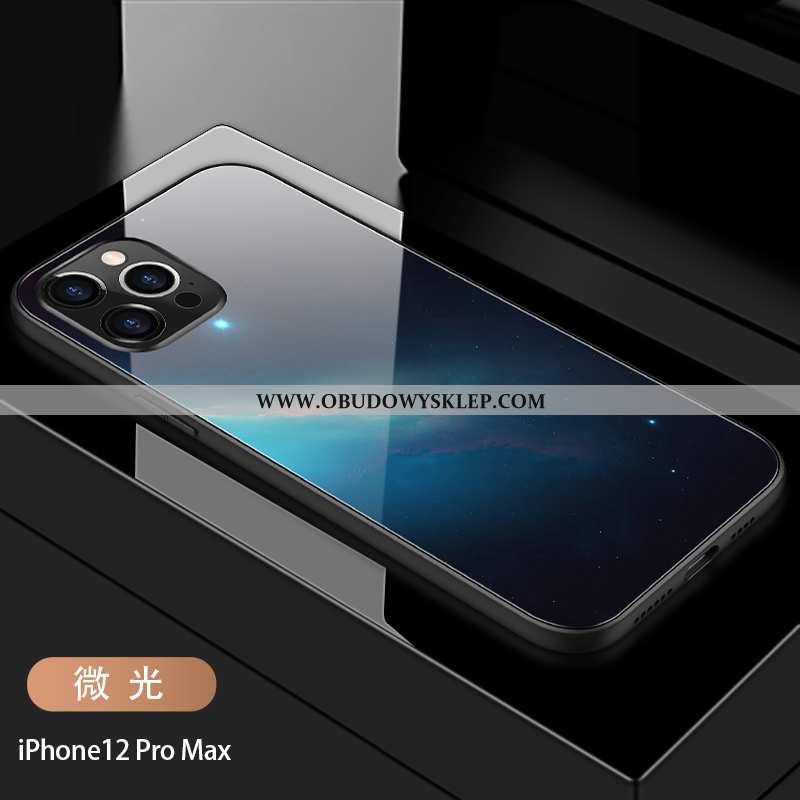 Pokrowce iPhone 12 Pro Max Trendy Szkło Telefon Komórkowy, Obudowa iPhone 12 Pro Max Silikonowe Kwad