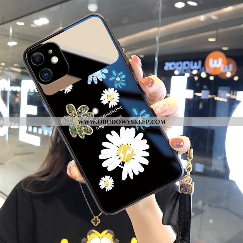 Pokrowce iPhone 12 Wiszące Ozdoby Futerał Telefon Komórkowy, Obudowa iPhone 12 Kreatywne Szkło Biała