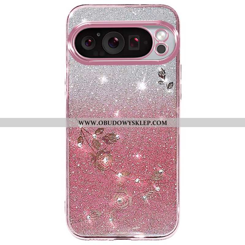 Etui Do Google Pixel 9 Pro Xl Kwiaty I Cyrkonie Kadem