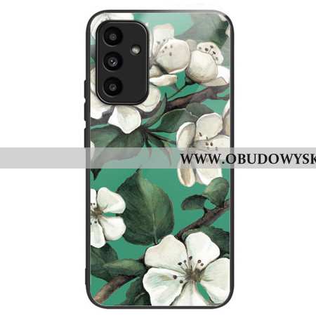 Etui Do Samsung Galaxy A15 5g Szkło Hartowane Białe Kwiaty