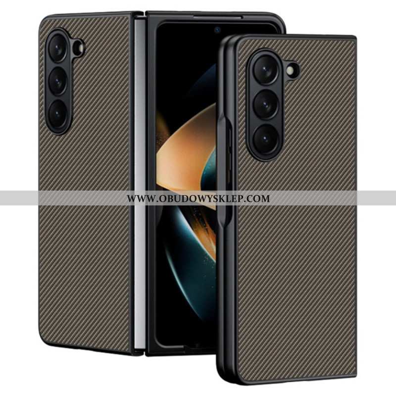 Etui Do Samsung Galaxy Z Fold 5 Włókno Węglowe I Mikrofibra
