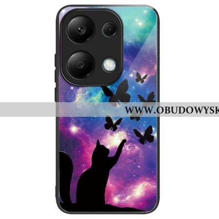 Etui Do Xiaomi Redmi Note 13 Pro 4g Kot I Motyle Ze Szkła Hartowanego