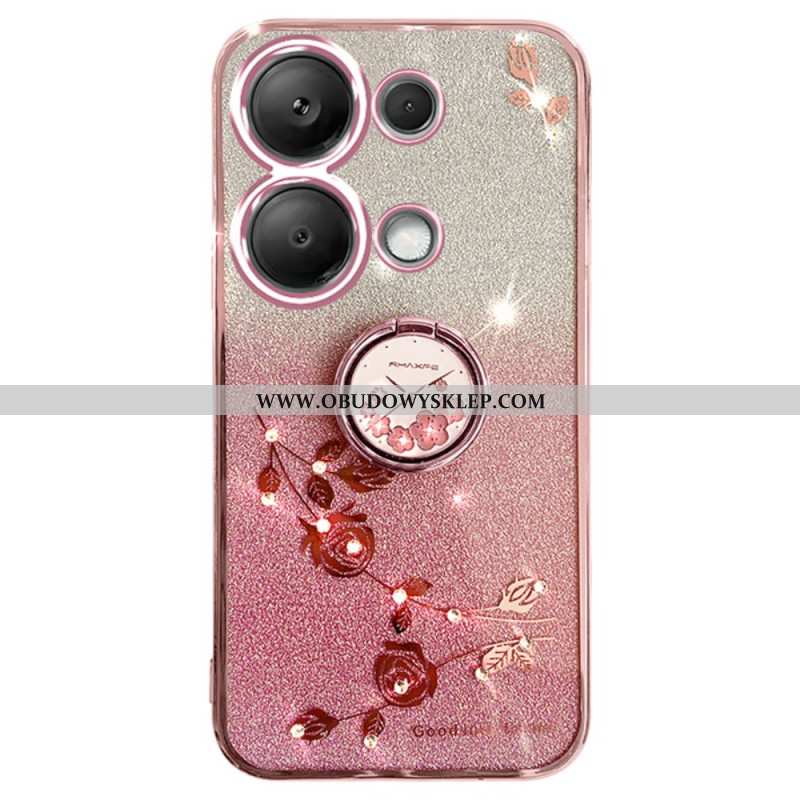 Etui Do Xiaomi Redmi Note 13 Pro 5g Brokatowy I Strasowy Uchwyt Na Pierścionek
