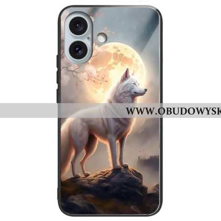 Etui Do iPhone 16 Plus Szkło Hartowane Moonlight Wolf