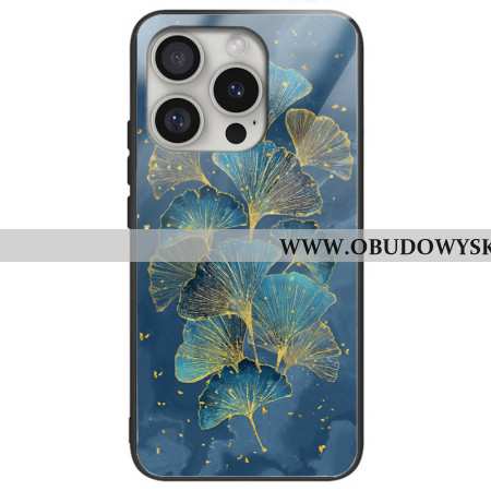 Etui Do iPhone 16 Pro Max Liście Miłorzębu Ze Szkła Hartowanego