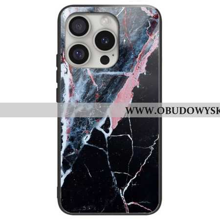 Etui Do iPhone 16 Pro Max Szkło Hartowane Z CZarnego Marmuru