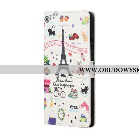 Etui Folio Do Google Pixel 8a Kocham Paryż