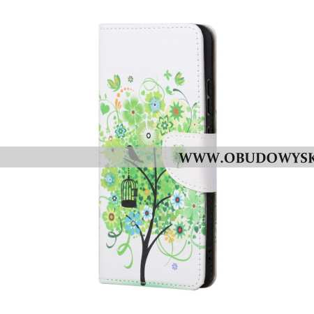 Etui Folio Do Google Pixel 8a Zielone Drzewo