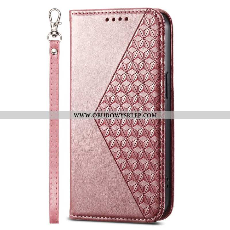 Etui Folio Do Google Pixel 9 Diamentowy Wzór Z Paskiem