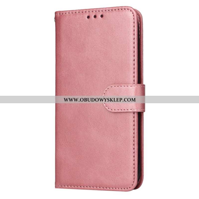 Etui Folio Do Google Pixel 9 Zwykły Skórzany Model Z Paskiem