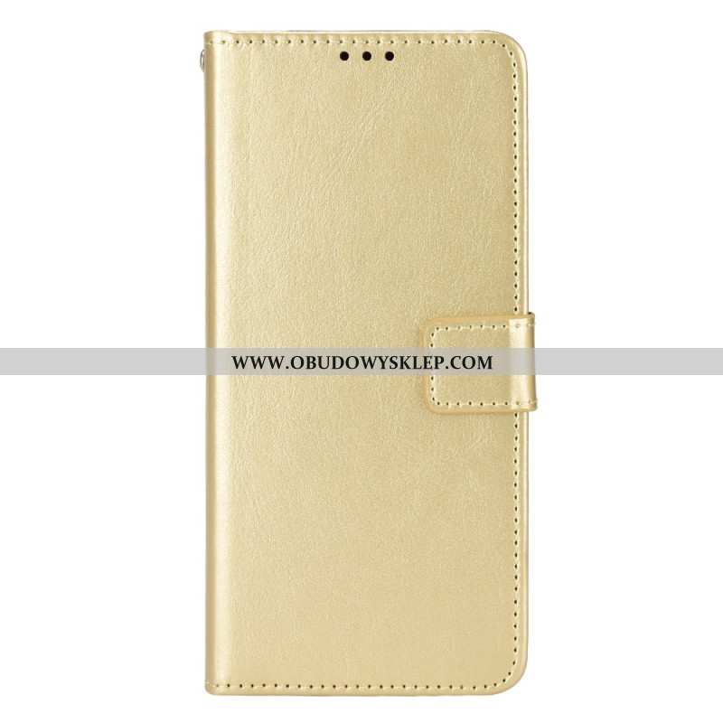 Etui Folio Do Huawei Pura 70 Błyszcząca Sztuczna Skóra Z Paskiem