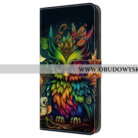 Etui Folio Do Samsung Galaxy A16 5g Kolorowa Sowa