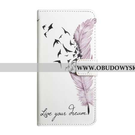 Etui Folio Do Samsung Galaxy A16 5g Różowe Pióro