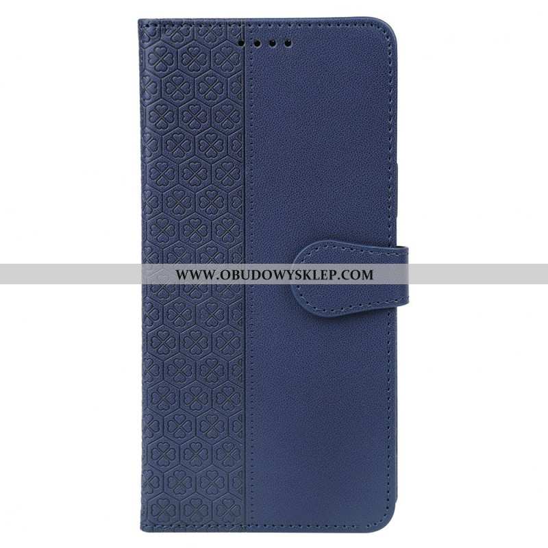 Etui Folio Do Samsung Galaxy S24 Fe Wzór CZterolistnej Koniczyny