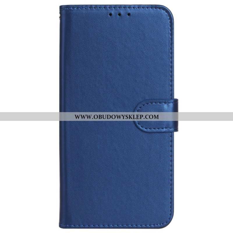 Etui Folio Do Xiaomi 14t Pro Zwykła Sztuczna Skóra Z Paskiem