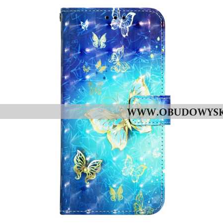 Etui Folio Do Xiaomi Redmi Note 13 4g Złote Motyle