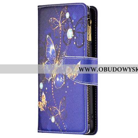 Etui Folio Do Xiaomi Redmi Note 13 Pro 4g Fioletowy Portfel W Motyle Z Paskiem