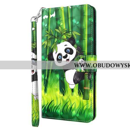Etui Folio Google Pixel 8 Panda Bambusowa Z Paskiem