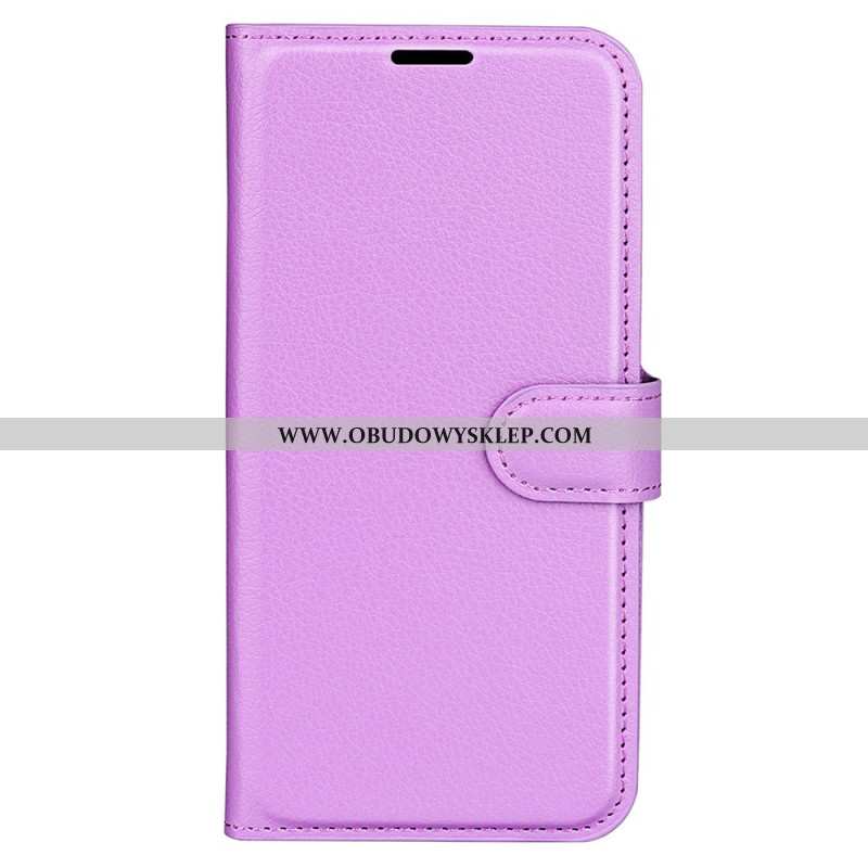 Etui Folio Google Pixel 8 Pro Klasyczna Skóra Liczi Etui Ochronne