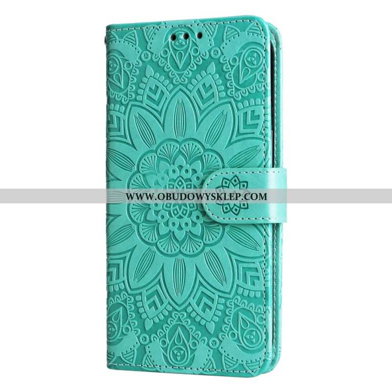 Etui Folio Google Pixel 8 Pro Mandala Słoneczna Ze Smyczą