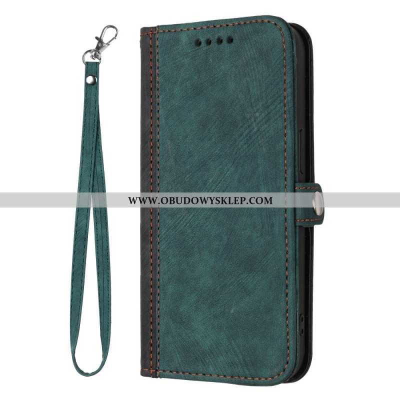 Etui Folio Google Pixel 8a Dwukolorowy Pasek Etui Ochronne