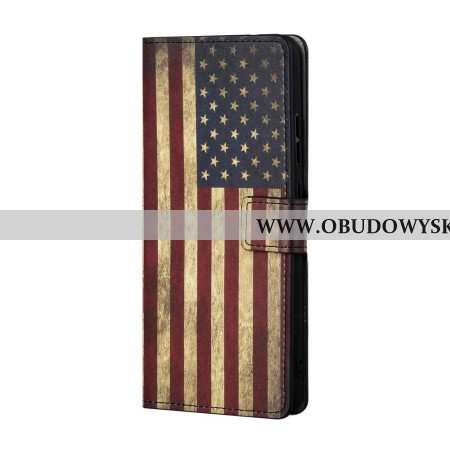 Etui Folio Google Pixel 8a Flaga Amerykańska