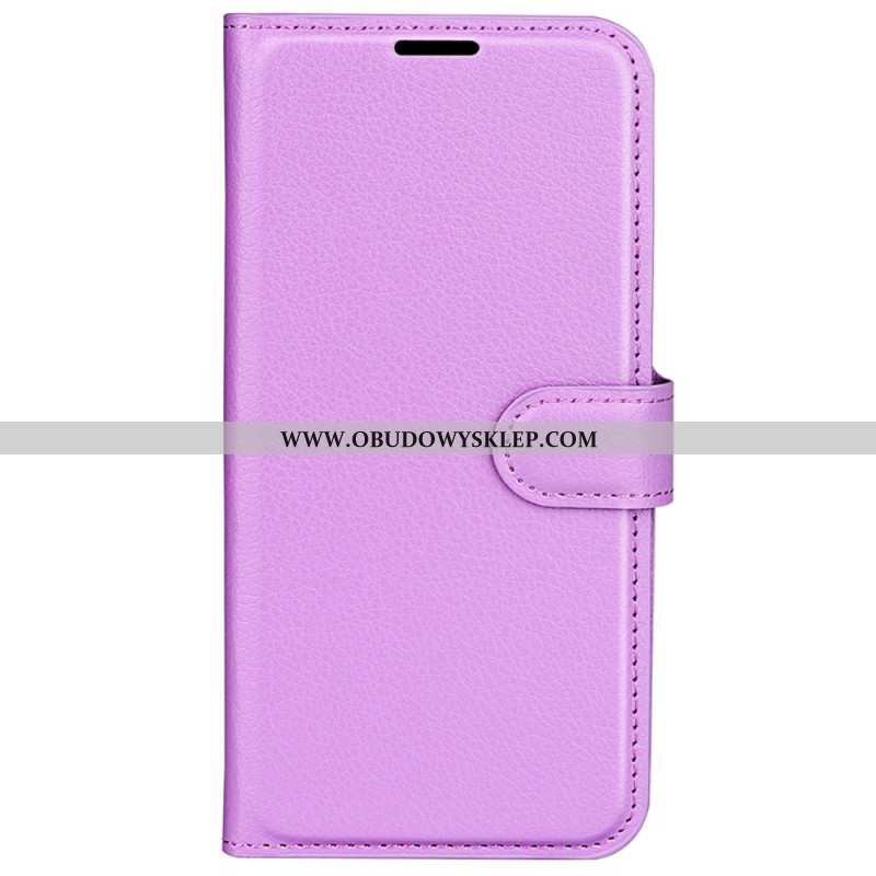 Etui Folio Huawei Pura 70 Klasyczna Sztuczna Skóra Litchi
