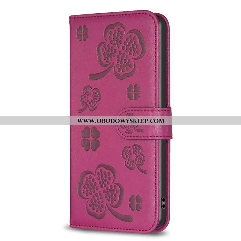 Etui Folio Oppo A98 5g Koniczyny Etui Ochronne