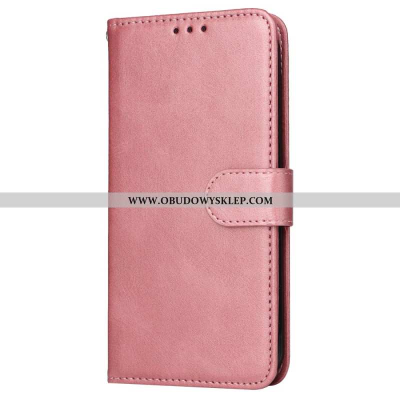 Etui Folio Oppo Reno 11 5g Efekt Gładkiej Skóry Z Paskiem Etui Ochronne
