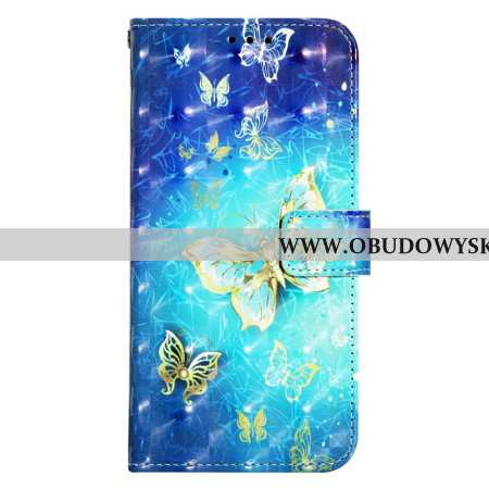 Etui Folio Oppo Reno 11 5g Złote Motyle