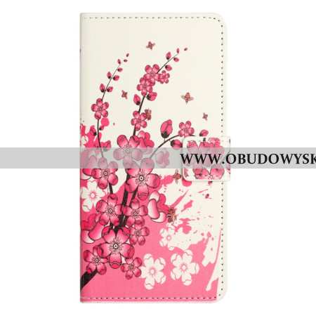 Etui Folio Samsung Galaxy A15 5g Kwiat Śliwy