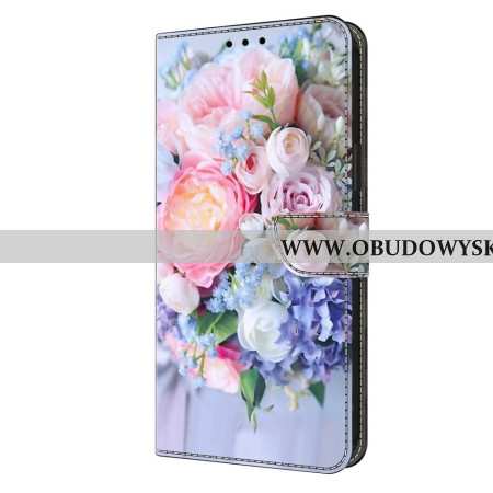 Etui Folio Samsung Galaxy A15 Bukiet Kwiatów Etui Ochronne