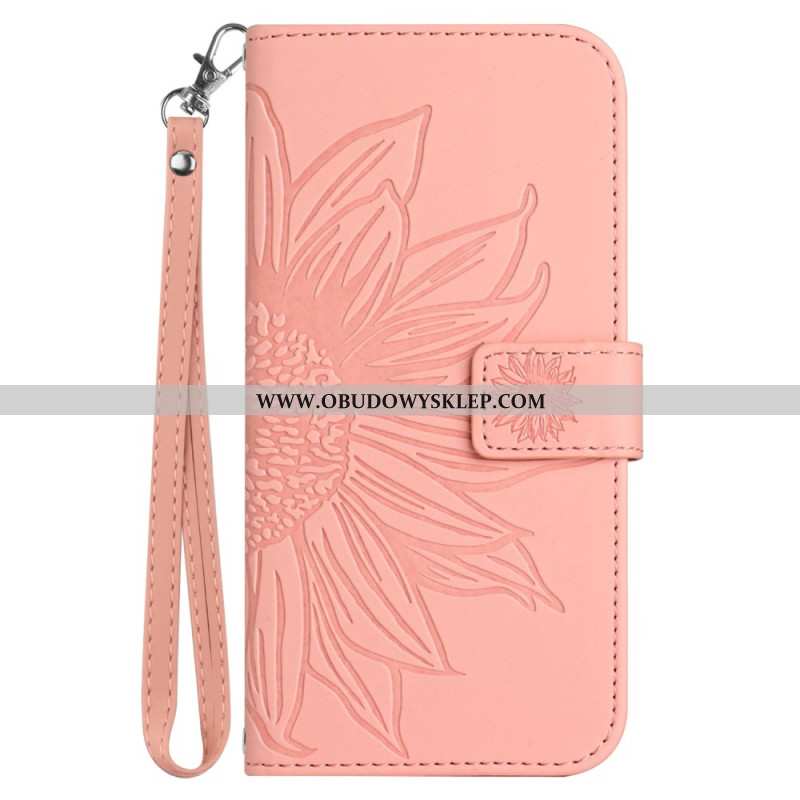 Etui Folio Samsung Galaxy A15 Słonecznik Z Paskiem