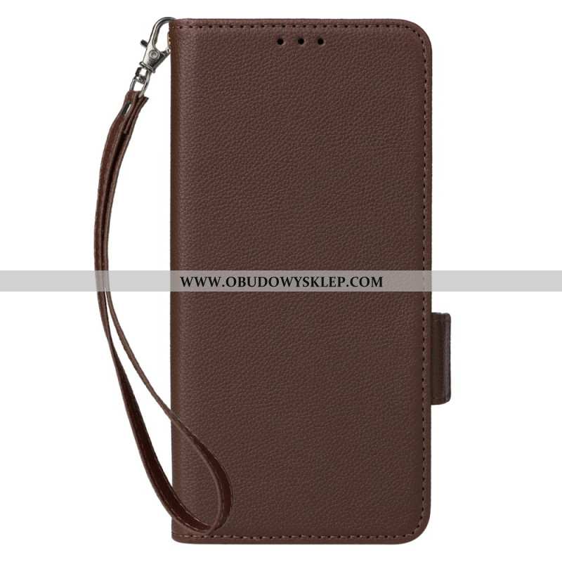 Etui Folio Samsung Galaxy A16 5g Tekstura Liczi Z Paskiem