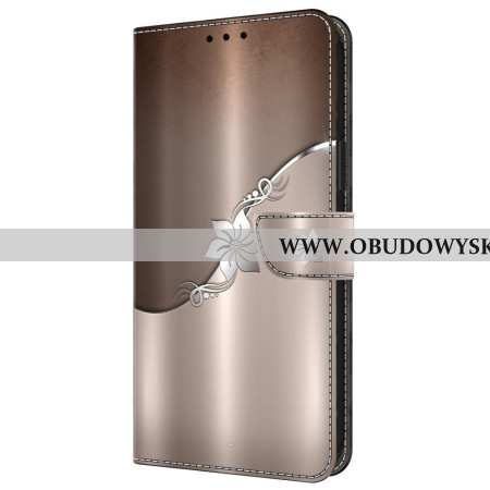 Etui Folio Samsung Galaxy A55 5g Srebrny Kwiat Etui Ochronne