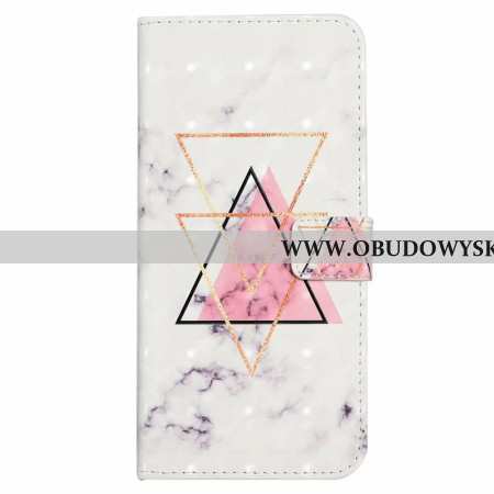 Etui Folio Samsung Galaxy S24 Fe Marmur Trójkątny Etui Ochronne