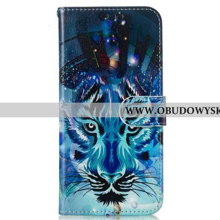 Etui Folio Samsung Galaxy S24 Fe Pasek Z Nadrukiem Wilka Etui Ochronne
